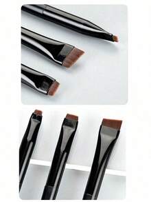 3 Pcs Makeup Brush Set, Including Angled Eyeliner Brush, Eyebrow Brush, Ultra-Thin Eyeshadow Brush, Blade Eyeliner Brush, Highlighter Brush, Detail Brush, Eye Makeup Brush 3-Piece Set, Ultra-Thin Eyebrow Brush, Angled Tail Sickle Brush, 2026 New Ultra-Thin Flat Eyebrow Eyeliner Brush, Contour Precision Defining Brush, Fine Eyeliner & Eyebrow Brush, Custom Ultra-Thin Angled Flat Eyebrow Eyeliner Brush, Professional Detail Eyebrow Brush Kit - 黑色 - 查看 7
