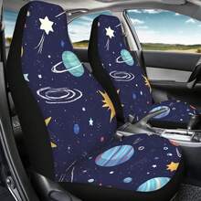 Car Seat Cover Black And White Chess Pattern Front For Cars, Easy To Install Cover Set, Accessories Auto Trucks Van SUV - 多色07 - 查看 1