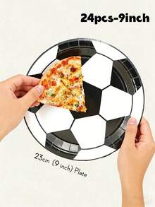 Juego de 24 platos y vasos de papel desechables con tema de fútbol, vasos de papel, decoraciones para fiestas, adecuado para cumpleaños, fiestas, celebraciones de empresa y otros eventos, Navidad - Multicolor - Ver 15