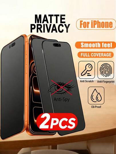 2-pack - Matt skärmskydd för iPhone 17 Pro Max. Keramiskt matt skärmskydd, antireflexbeständigt, fingeravtrycksskyddande, glasfritt material, bubbelfritt, silkeslen beröring, effektivt skyddande för integritet. Kompatibel med iPhone 17 Pro Max/17 Pro/17 Air/17e/16 Pro Max/16 Pro/16 Plus/16e/16/15/14/13/12/11. Ett måste för vardagslivet och kontorsbruk, detta telefontillbehör är kompatibelt med telefonskal.