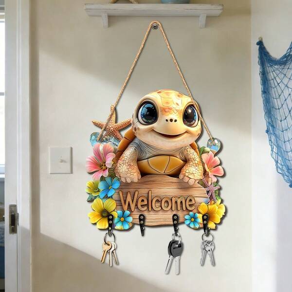 New Cute & Funny Pet Keychain, 2D Wooden Keyring Pendant Decoration