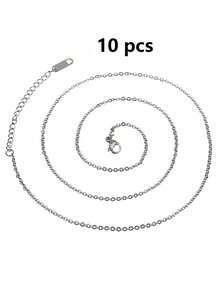 Bộ 10/20/50/100 chiếc dây chuyền mạ vàng 18K chất lượng cao bằng thép không gỉ, có khóa chữ O và móc càng cua, dùng để tự làm vòng cổ. - vòng cổ - Xem 14