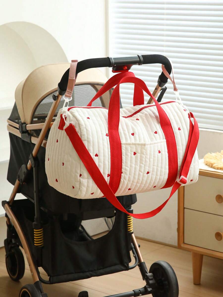 1pc Cartoon Print Waterproof Large Capacity Handbag, Lightweight Shoulder Tote Diaper Bag, New Crossbody Boston Bag For Moms - Multicolor - View 1