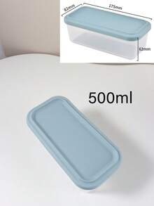 1件 500ml/900ml 可客製化超透明矽膠食品容器 防摔 微波爐適用 密封防漏便當盒 適用水果、沙拉與零食 可堆疊長方形收納盒 - 彩色 - 查看 4