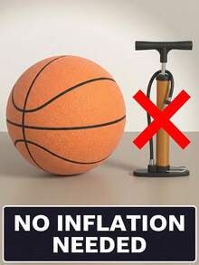 Noise-Reducing Basketball With Porous Foam Structure, Suitable For Quiet Indoor Practice. High Elasticity Basketball Suitable For Apartment Residents' Nighttime Training And Home Gym. High Density Basketball, Stylish , Suitable For Sports Training Equipment And Basketball Accessories - Multicolor - View 5