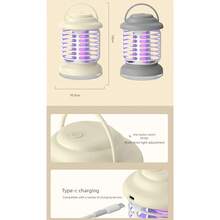 2-In-1 UV Mosquito Repellent Lamp, Warm Light Nightlight, Portable Mosquito Repellent Lamp For Indoor/Outdoor, USB Rechargeable, 800mAh - Multicolor - View 10