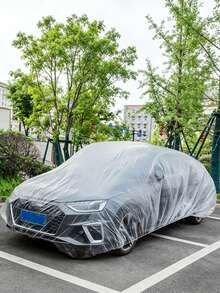Disposable Universal Car Cover - Transparent PEVA Dust-Proof Scratch-Resistant Car Interior Protection Cover, Lightweight Car Outdoor Shielding Suitable For Garage Storage, Renovation And Painting - A - View 9