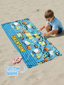 1 Personalized Children's Customized Beach Towel, Summer Children's Birthday Gift, Summer Style, Beach Trip, Customized Beach Towel, Swimming Pool, Beach Decoration - Multicolor - View 8