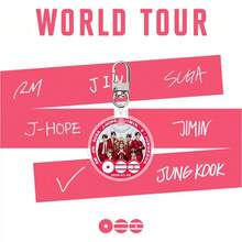 2026 BT/S <ARIRANG> 世界巡演鑰匙圈 (SWIM/ Body To Body/2.0) V JIMIN J-HOPE RM JIN，附個人色彩鑰匙圈、吊飾，適用於衣物、包包、車鑰匙 - 創意可愛派對裝飾 - 彩色 - 查看 12