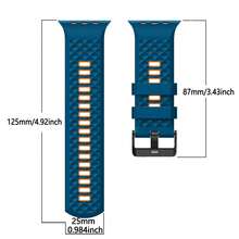 时尚双色设计运动表带，适用于 42mm、44mm、45mm、46mm 和 49mm 表盘。柔软舒适的硅胶表带，适用于 Series 11、10、9、Ultra、8、7、6、5、4、3、2、1 和 SE。男女皆宜。替换表带。节日礼物。 - 彩色 - 查看 3