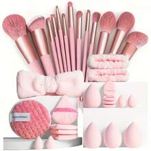 TUOGTCI Professional Soft Makeup Sponge Blender - Makeup Tool, Suitable For Foundation, Eyeshadow, Loose Powder - Applicable For All Makeup Types, Contouring And Highlighting, Dry And Wet Use, Essential For Party And Daily Makeup - Pink - View 2