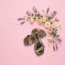 Women's Flat Sandal With Braided Detail, Rhinestone Strap, And Adjustable Closure - Elegant Luxury Fashion. - 銅色 - 查看 6