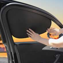 Car Static Adsorption Sunshade, Anti-UV Heat Insulation Window Curtain, Car Sun Visor - A - View 6