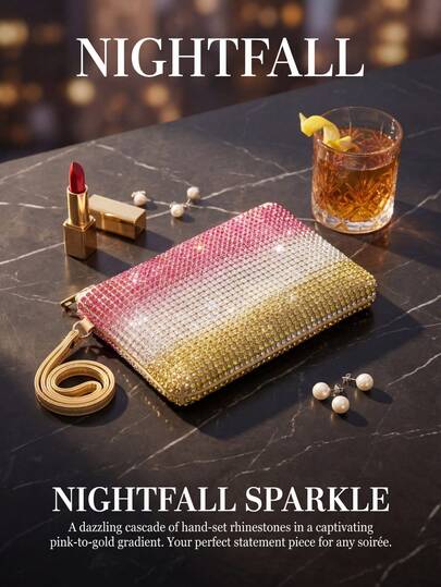 Túi xách vuông nhỏ thời trang đính đá Stiletto, kiểu dáng xuân hè mới, túi đeo vai chất lượng cao, túi vuông nhỏ thời trang, túi dự tiệc sang trọng và lấp lánh, túi thanh lịch dành cho quý cô.