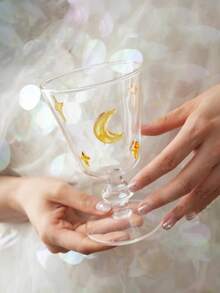 星月玻璃杯，高脚香槟/葡萄酒杯，生日/乔迁礼物，鸡尾酒杯，原创创意情侣水晶杯，小众，适合女性，可盛装奶茶，简约创意美式早餐杯，耐热简约条纹玻璃杯，清新可爱，可盛装咖啡、拿铁、牛奶或果汁 - 查看 14