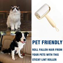 1pc Reusable Pet Hair Remover Portable Dog Cat Fur Remover Brush Manual Lint Roller For Carpet Couch Clothing Bedding Pet Grooming Cleaning Tool - View 3