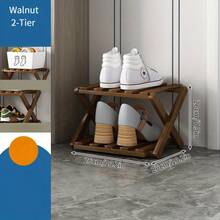 Rak sepatu berdiri sendiri bergaya kayu terintegrasi 1 buah yang tidak memerlukan instalasi. Rak sepatu lipat dalam ruangan multi-lapis yang sempit ini terbuat dari bahan bambu yang tahan lama, cocok untuk berbagai pengaturan seperti ruang tamu, kamar tidur, dan lorong. - Coklat - View 8