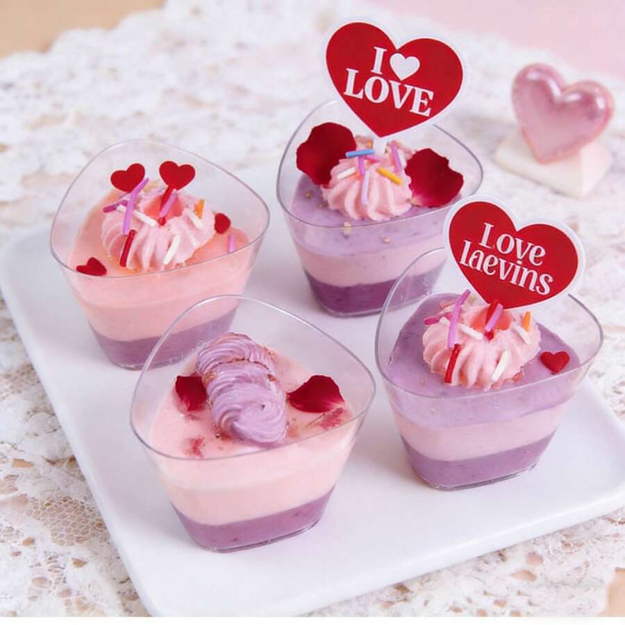 Bộ 10/25 cốc tráng miệng 5oz, cốc tiramisu, cốc nhựa trong suốt đựng bánh, cốc tròn đựng món khai vị, dùng cho trái cây, bánh pudding, mousse, kem, tiệc tùng, đám cưới, Ngày Valentine, Năm mới. - Nhiều màu sắc/kiểu dáng ngẫu nhiên - Xem 1