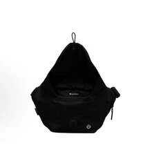 Lululemon Curved Crossbody Bag 3L | Ergonomic Half-Moon Silhouette | Water-Repellent High-Density Nylon | Interior Organization Pockets | Adjustable Strap For Custom Fit | The Ultimate Minimalist Essential - Black - View 3