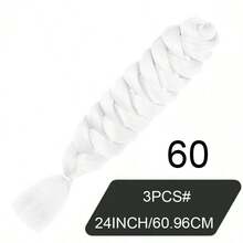 3PCS/Set24inch Synthetic Crochet Braid, Low-Temperature Synthetic Fiber Weaving Extension, Professional Synthetic Fiber Crochet Multi-Color Weaving, Multiple Color Choices, Suitable For Female Role-Playing, Soft Eight Wood Floor, Heat Setting, 300grams/Bag, Weaving Extension, Suitable For Occasions Such As Christmas, New Year, Jia Nian Hua Music Festival, Etc - Multicolor - View 14