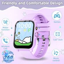 Smartwatch para niños y adolescentes, pantalla táctil completa de 1.83 pulgadas, notificación de mensajes, escuchar música, llamar a amigos, rastrear pasos. Larga duración de la batería, dispositivo portátil simple HD, regalo ideal - Ver 13