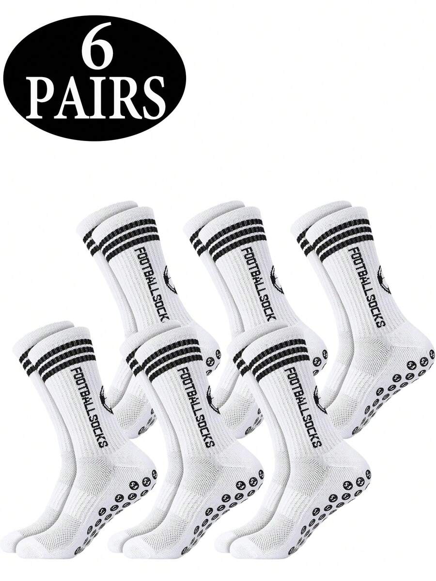 1/3/6双装 男士防滑透气专业运动中筒袜 - 彩色 - 查看 1