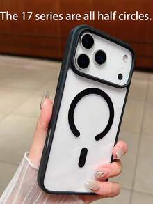 透明磁吸手机壳，兼容 17 Pro Max、16、15、14、13、12、11 Pro Plus Max、Mini 7、8、SE、16e、7P、X、XR、Xs Max，防震保护套，兼容三星 S25 Ultra、S24 Ultra、S23 FE、S22+ - 黑色 - 查看 5