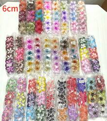 12-Piece Kit Of Beach Holiday Flower Hair Clips - 彩色 - 查看 7