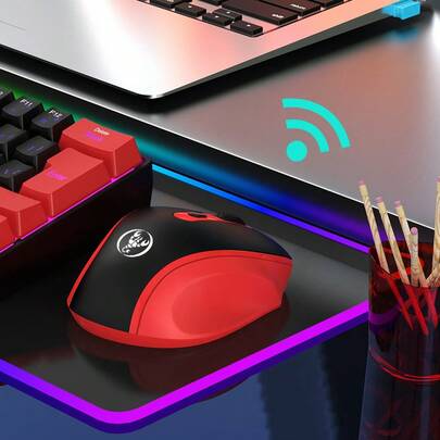 Ratón inalámbrico HXSJ 2.4G, 1600 DPI, 6 botones, tecnología óptica USB, adecuado para portátil y computadora de escritorio