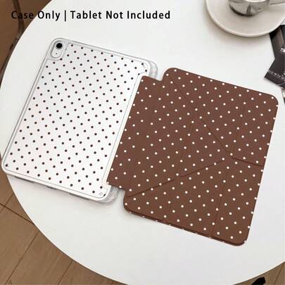 1 ốp bảo vệ máy tính bảng bằng acrylic trong suốt kèm chân đế, họa tiết chấm bi tối giản, tương thích với Honor Pad 8/9/10, Honor GT 11.5inch/X7/X8A/X9/X8Pro/X9Pro/V9/V8 Pro, MatePad SE 11inch/MatePad 11inch/11.5inch, MatePad Pro, Apple thế hệ thứ 10/11 2025 (A16), Galaxy Tab A9/A9 Plus/A11/A11 PLUS