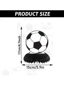 Football Theme Party Decorations, Football Honeycomb Centerpiece, Sports Theme Desktop Decor, Football Desktop Honeycomb Decor, Suitable For Boy's Birthday, Baby Shower Party Supplies, 2026 World Cup International Football Party Decorations - Multicolor - View 8