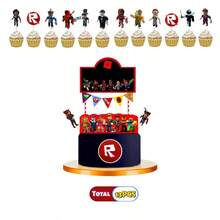 Roblox 13pcs Cake Decorations - Cake Flags, Cake Toppers, Birthday Party, Holiday Party, Christmas, Cartoon Game Theme Party Supplies, Party Favors, Small Gifts - Roblo Cake Flag Cake Insert 2 - View 7