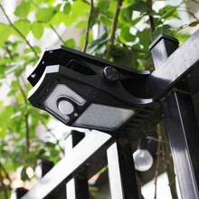 1pc/2pcs 45 LED Solar Light, Outdoor Clamp Sports Sensor Light, Outdoor Floodlight And Safety Light, Multi-Function Solar Light, Wall Light, Path Light, 3 Modes Of Illumination, Suitable For Courtyard, Garden, Balcony, Terrace, Fence, Deck, Wall, Garage, Corridor Safety Light, Emergency Lighting (1500mAh) - Solar - View 3