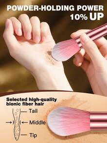 11件套完整化妆刷套装：多功能一体式化妆刷——适合初学者和日常使用。旅行必备 - 彩色 - 查看 6