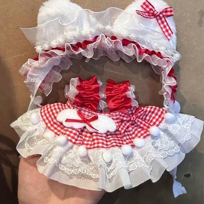 Colección de trajes de ropa de muñeca de 20 cm, ropa de muñeca para vestir, conjunto de vestido de princesa ángel azul, ropa para animales de peluche, mercancía de fanáticos de las estrellas, ropa de muñeca, recuerdos de fiesta, regalos de cumpleaños (muñeca no incluida)