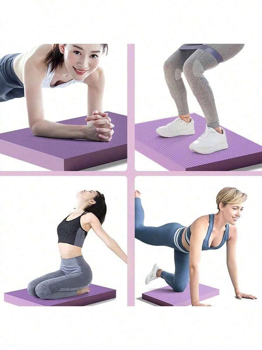 1/2pcs 1.57in Thick Durable Elastic Pad, Thick Non-Slip Balance Pad, High Elasticity NBR Foam Mat For Stability Training, Yoga, Pilates - Multicolor - View 1