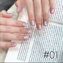 MISS MIANEL 10ml/Pc 2026 New High Density Glass Bead Glitter Gel Nail Polish, Shiny Cat Eye Effect, UV Nail Care Products, Summer Nail Colors Include White, Pink, Blue, Cute Designs - Multicolor - View 3