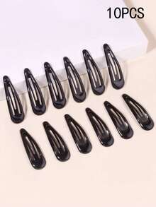 12pcs Water Drop BB Hair Clips, Suitable For Hairstyling, Fixing Hair, Daily Use Or Party Events To Create Perfect Hairstyles Claw Clips Hair Claws Hair Barrettes, Hair Accessories, Head Accessories, Hair Accessories For Women, Hairpin - Black - View 6