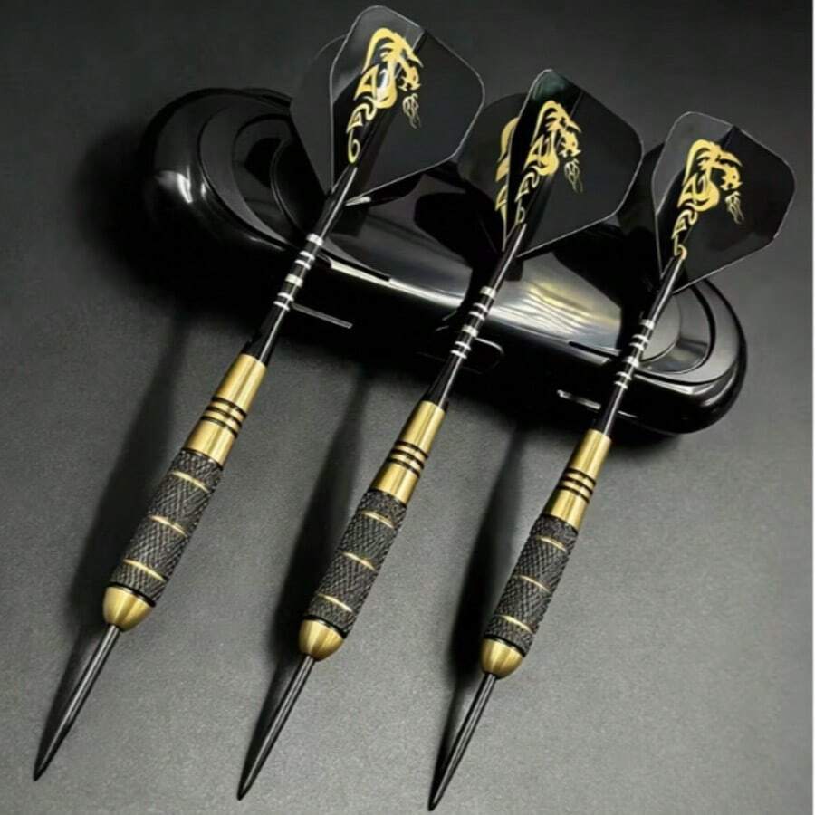 3pcs/Set 22g Professional Metal Arrowhead Set, Suitable For All Skill Levels, Includes Carrying Case, Extra Shafts, Rubber Rings, And 3 Additional Projectiles - Multicolor - View 1