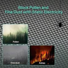 Multi-Functional Dense Mosquito-Proof Window Screen, Repair Accessories For Terraces, Balconies, Gardens, And Windows, Garden Privacy Screens, Mosquito Nets, Fence Mesh, Fiberglass Mesh, Cuttable, Washable, Easy To Replace/Install/DIY - Black - View 5