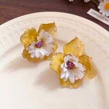 New Floral Earrings For Women, Multi-Color, Sweet Beach Vacation Style Earrings - Multicolor - View 8