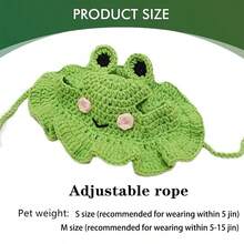 1pc Frog Design Knitted Pet Hat Cute Cartoon Cat Cap - Delicate Pet Headgear For Small Dogs And Cats - Multicolor - View 2