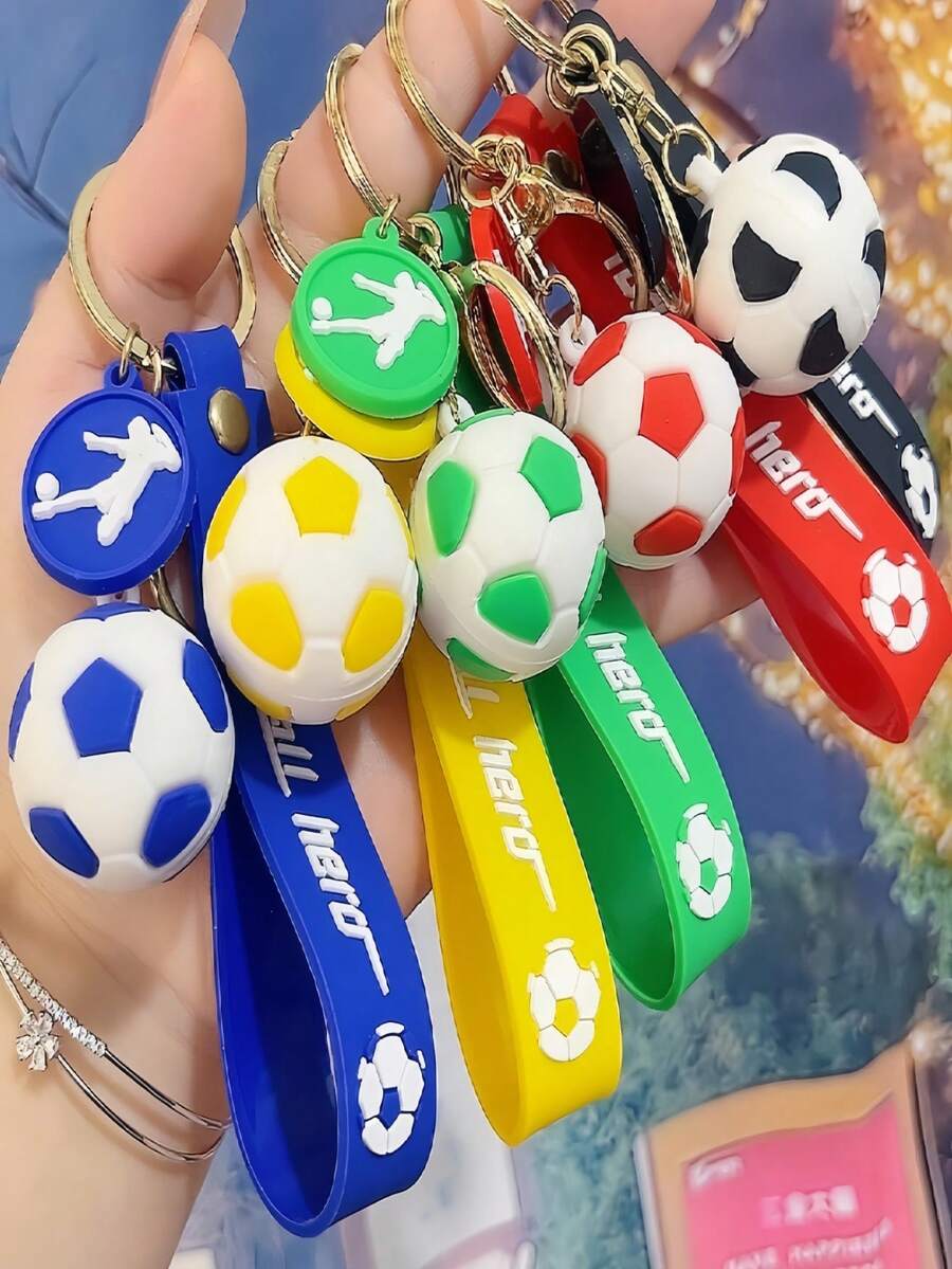 2026 World Cup Keychain, Football Keyring, Suitable For Bag Hanging, Key Hanging, Unisex Gift, Event Souvenir, Graduation Memento, College Style, Ins Style, Graduation Season Essential, Ideal For Car Key Decoration, Bag Pendant, Student Decoration, Cheering For Games, Football Fan Gift, Couple Accessories, Desktop Decor, Collection Memorabilia, 2026 USA Canada Mexico World Cup, Football Elements, Gift - A - View 1
