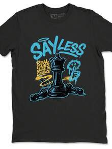 Camiseta unisex para mujer de algodón puro con la inscripción "Say Less" Camiseta estilo streetwear con el mejor ajuste para zapatillas y estampado gráfico 11s Gamma Camiseta de verano Blusa Tops básicos Camiseta de algodón suave ... - Negro - Ver 1