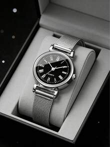 New Minimalist Round Quartz Watch For Girls, Suitable For Parties, Festivals, And Mother's Day Gift - Multicolor - View 3