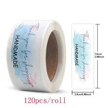 120pcs/Roll Thank You Rectangular Stickers, Gift Packaging Sealing Labels, Baking Package Seals, Holiday Decoration Stickers, Stationery Stickers - Multicolor - View 11