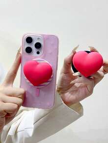 马卡龙色硅胶磁吸气垫手机支架，MagSafe吸附式桌面支架，可折叠硅胶花朵手机支架，超强吸盘，可伸缩设计，兼容、安卓手机，生日礼物，送给家人、朋友的礼物，生日推拉式手机支架，手机配件 - 彩色 - 查看 4