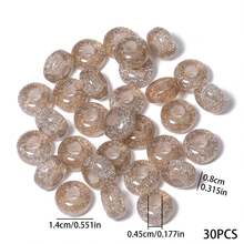 30 hạt/lô, kích thước 14x8mm, hạt nhựa sequin nhiều màu sắc, lỗ to, hình tròn dẹt, dùng để làm vòng tay, vòng cổ, bông tai, phụ kiện DIY. - hạt nhựa - Xem 11