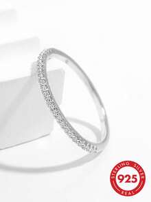 Vaerine 1 件经典复古简约优雅单环全圆方晶锆石戒指，适合生活方式、社交、约会、派对，适合女性的优质礼物 - 金色 - 查看 15