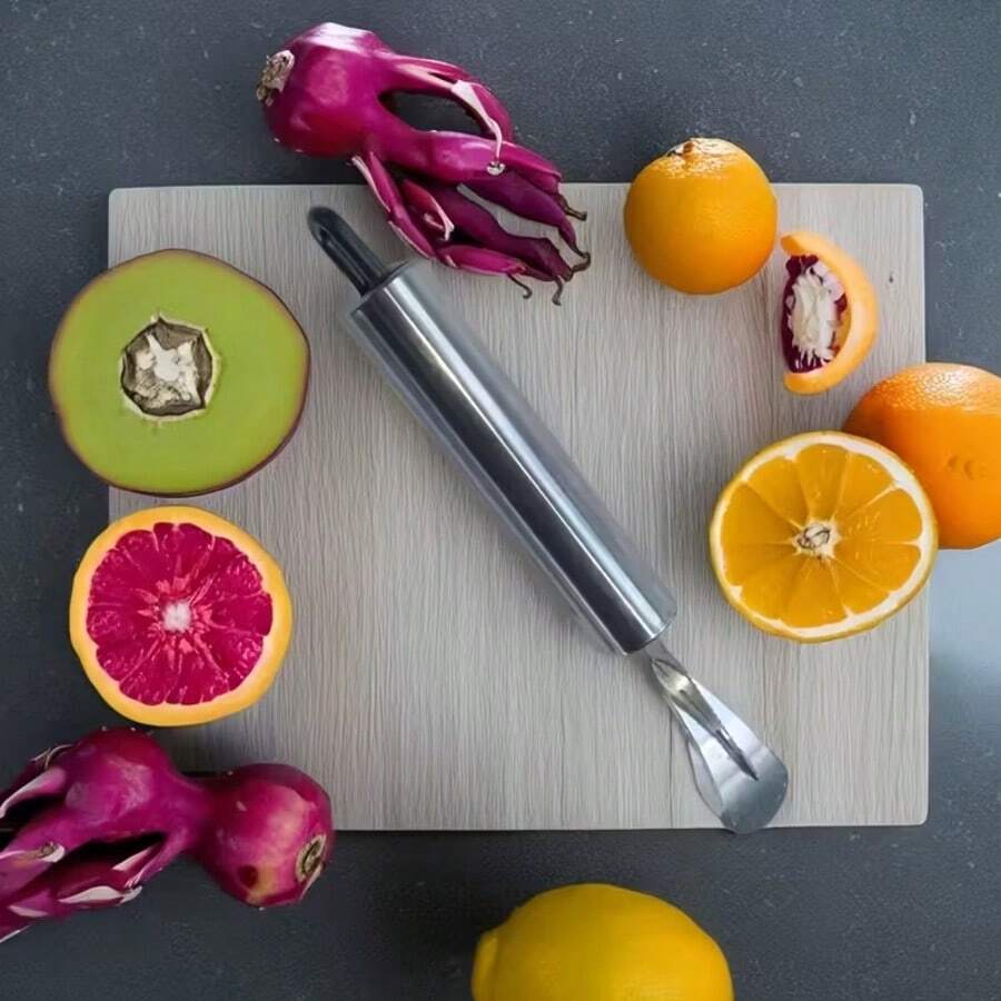 Stainless Steel Orange Lemon Peeler, Ergonomic Curved Handle, 300 Series Kitchen Fruit & Vegetable Peeler Tool, Suitable For Restaurant And Home, Durable And Easy-Grip Design